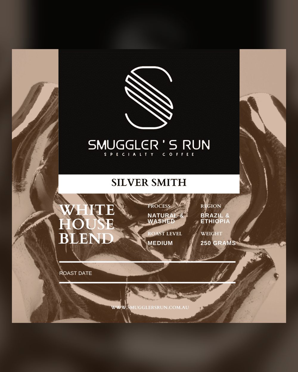 Silver Smith specialty coffee bag from Smuggler's Run, Roasted in Sydney