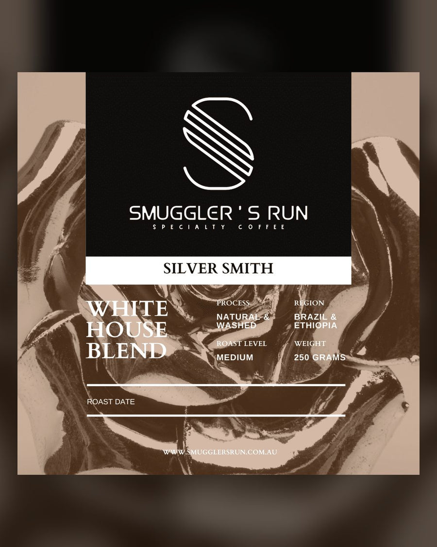 Silver Smith specialty coffee bag from Smuggler's Run, Roasted in Sydney